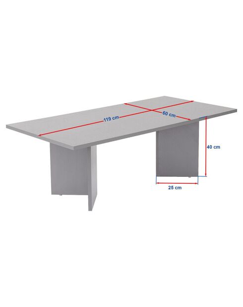 Sabin Couchtisch aus Atlantikkiefer - 119x40x60 cm