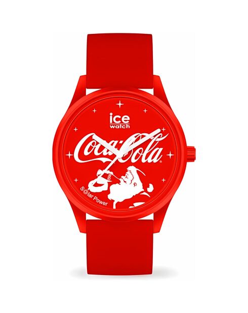 Montre Mixte en Plastique Coca Cola Santa Claus Medium rouge