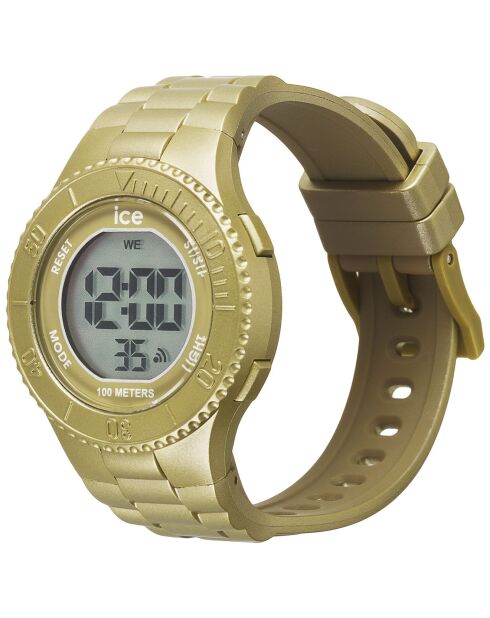Montre digitale Mixte en Silicone Ice Digit Small dorée