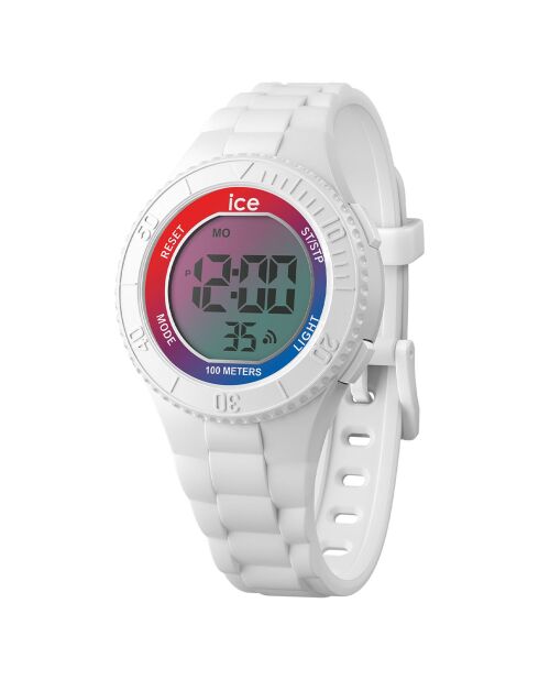 Montre digitale Mixte en Silicone Ice Digit Small blanche