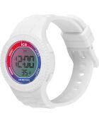 Montre digitale Mixte en Silicone Ice Digit Small blanche