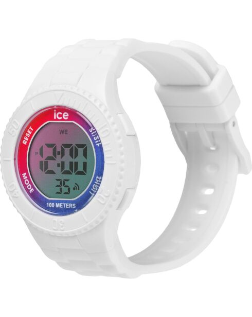 Montre digitale Mixte en Silicone Ice Digit Small blanche