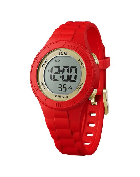 Montre digitale Mixte en Silicone Ice Digit Small rouge