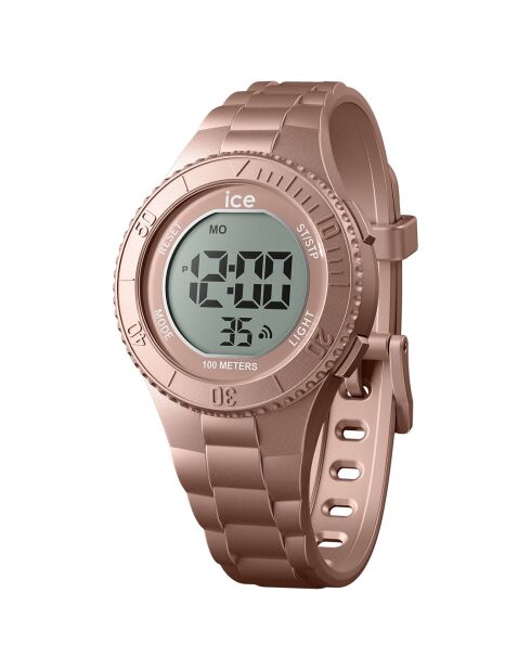 Montre digitale Mixte en Silicone Ice Digit Small marron