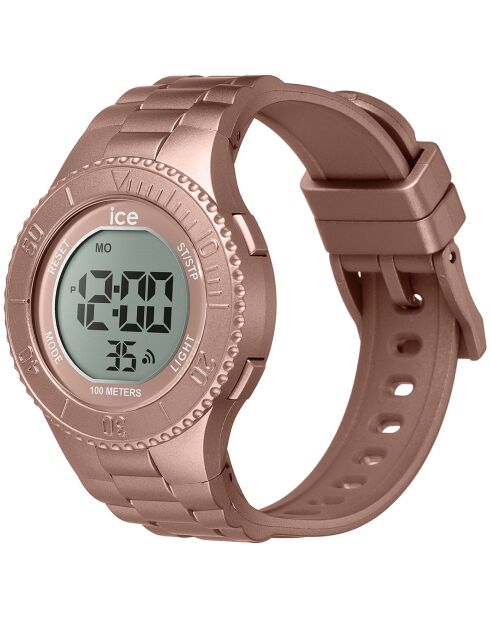 Montre digitale Mixte en Silicone Ice Digit Small marron