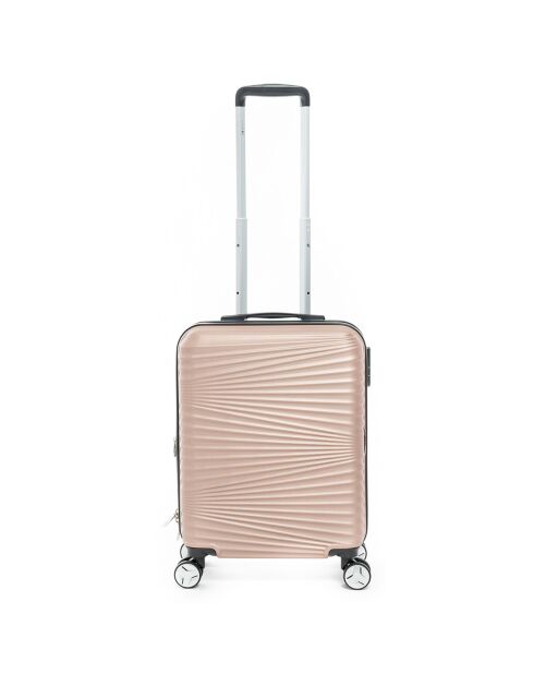 2 Valises extensibles 4 roues doubles 55/45 cm & Vanity rose