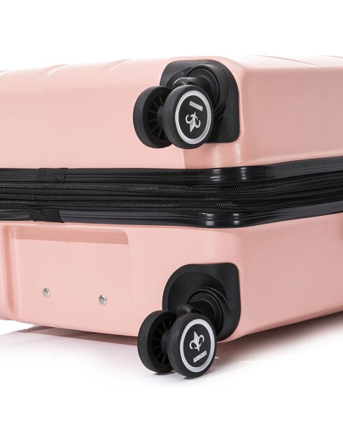 3 Valises extensibles 4 roues doubles 77/66/55 cm rose doré
