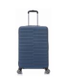 3 Valises 4 roues doubles 76/66/55 cm bleu foncé