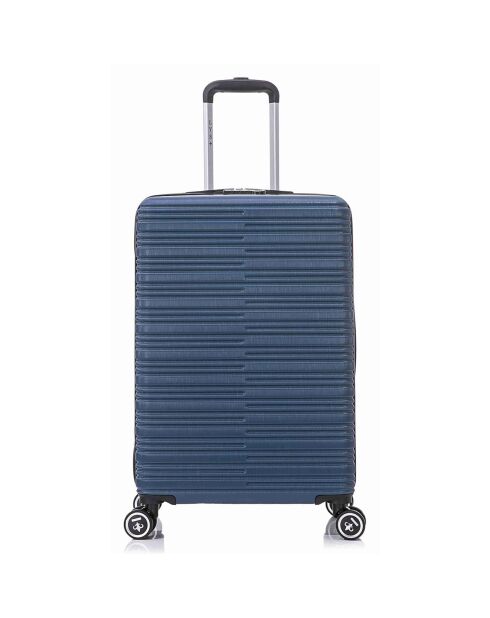 3 Valises 4 roues doubles 76/66/55 cm bleu foncé