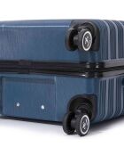 3 Valises 4 roues doubles 76/66/55 cm bleu foncé