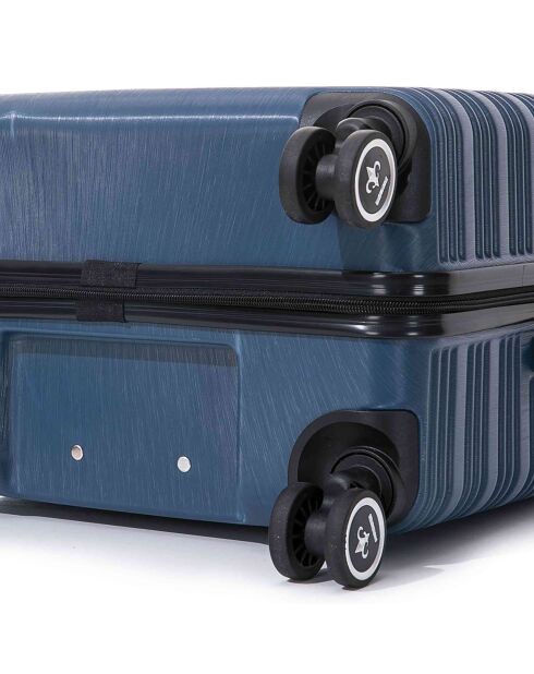 3 Valises 4 roues doubles 76/66/55 cm bleu foncé