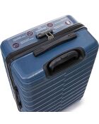 3 Valises 4 roues doubles 76/66/55 cm bleu foncé