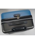 3 Valises 4 roues doubles 76/66/55 cm bleu/noir