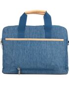 Porte documents doubles compartiments  bleu - 30x15x15 cm