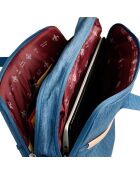 Porte documents doubles compartiments  bleu - 30x15x15 cm
