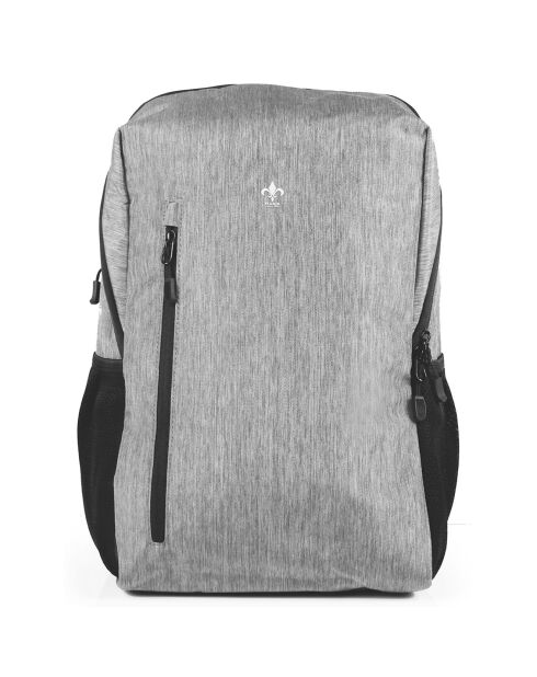 Grand sac à dos multi-poches gris clair - 31x45x13 cm