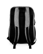 Grand sac à dos multi-poches gris clair - 31x45x13 cm