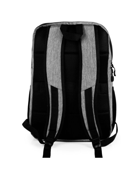 Grand sac à dos multi-poches gris clair - 31x45x13 cm