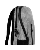 Grand sac à dos multi-poches gris clair - 31x45x13 cm