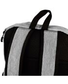 Grand sac à dos multi-poches gris clair - 39x46.5x12.5 cm