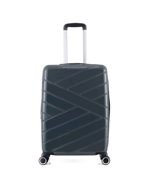3 Valises extensibles 4 roues doubles 76/66/55 cm gris foncé