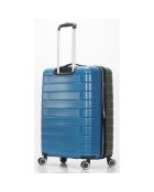 3 Valises 4 roues doubles 76/66/55 cm vert/bleu