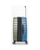 3 Valises 4 roues doubles 76/66/55 cm vert/bleu