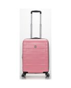 Valise Cabine 4 roues doubles 55 cm fuchsia/jaune