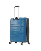 Valise Cabine 4 roues doubles 55 cm vert/bleu