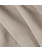Canapé convertible en Velours Kemi 3 places beige - 206x95x70 cm