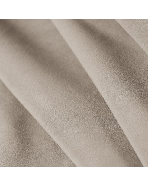 Canapé convertible en Velours Kemi 3 places beige - 206x95x70 cm