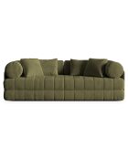 Canapé convertible en Velours Kemi 3 places vert - 206x95x70 cm