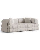 Canapé convertible Kemi 3 places beige clair - 206x95x70 cm