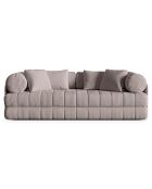 Canapé convertible Kemi 3 places gris chaud - 206x95x70 cm