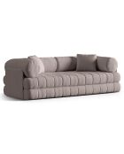 Canapé convertible Kemi 3 places gris chaud - 206x95x70 cm