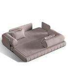 Canapé convertible Kemi 3 places gris chaud - 206x95x70 cm