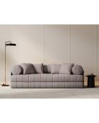 Canapé convertible Kemi 3 places gris chaud - 206x95x70 cm