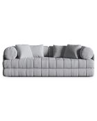 Canapé convertible Kemi 3 places gris - 206x95x70 cm