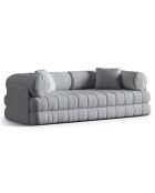 Canapé convertible Kemi 3 places gris - 206x95x70 cm