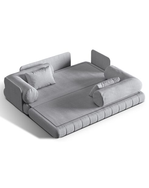 Canapé convertible Kemi 3 places gris - 206x95x70 cm