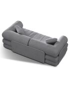Canapé convertible Kemi 3 places gris - 206x95x70 cm