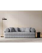 Canapé convertible Kemi 3 places gris - 206x95x70 cm