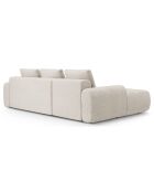 Canapé d'angle gauche convertible avec coffre Linz 3 places beige - 275x142x84 cm