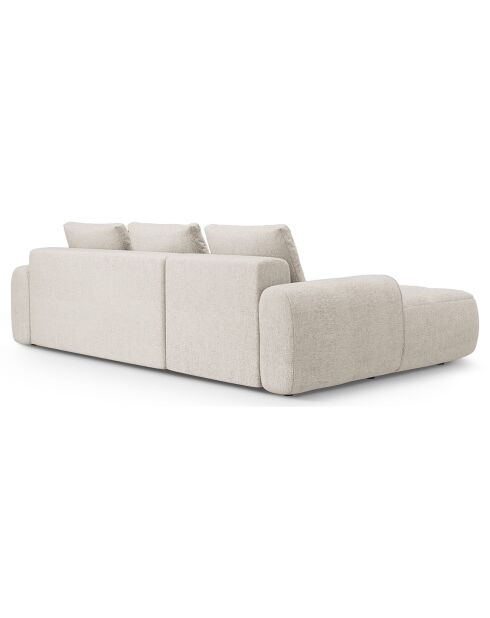 Canapé d'angle gauche convertible avec coffre Linz 3 places beige - 275x142x84 cm