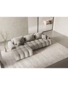 Canapé d'angle gauche convertible avec coffre Linz 3 places beige - 275x142x84 cm