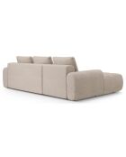 Canapé d'angle gauche convertible avec coffre Linz 3 places le sable - 275x142x84 cm