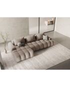 Canapé d'angle gauche convertible avec coffre Linz 3 places le sable - 275x142x84 cm