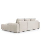 Canapé d'angle droit convertible avec coffre Linz 3 places beige - 275x142x84 cm