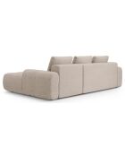 Canapé d'angle droit convertible avec coffre Linz 3 places le sable - 275x142x84 cm
