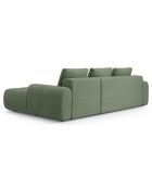 Canapé d'angle droit convertible avec coffre Linz 3 places vert olive foncé - 275x142x84 cm